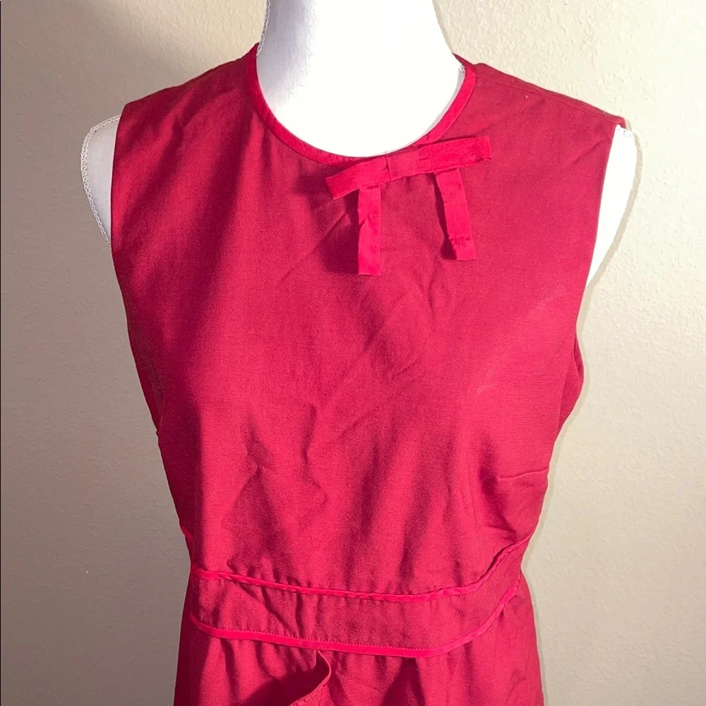 RED Valentino Vibrant Red Midi Dress 8 - Picture 5 of 7